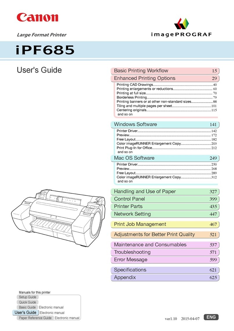 Canon imageprograf iPF685 User manual