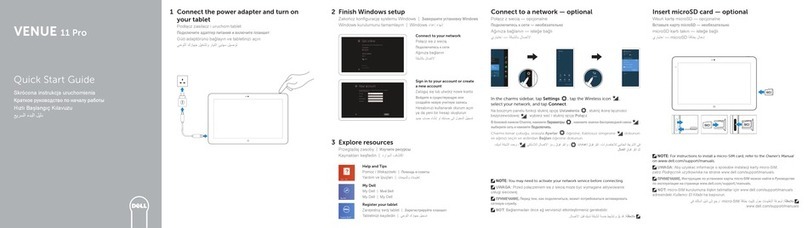 Dell Venue 11 Pro quick start guide