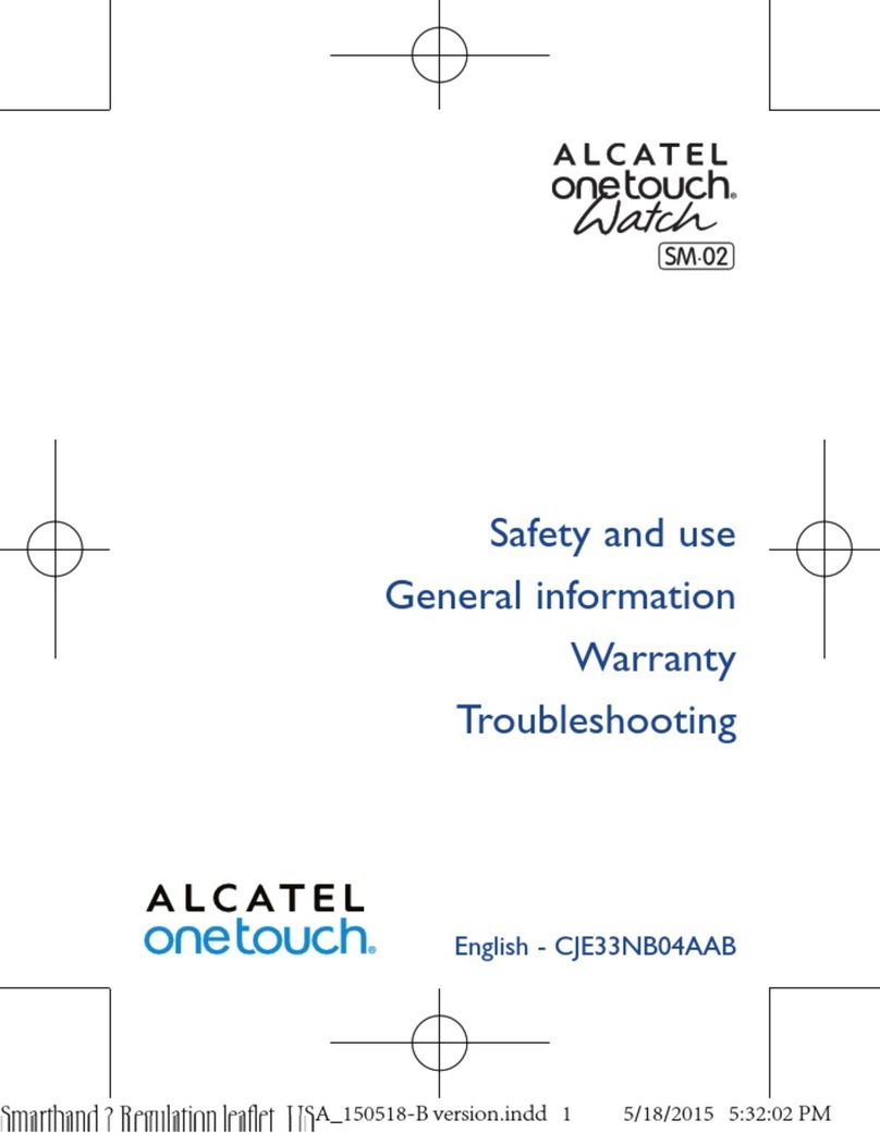 Alcatel One Touch Watch SM-02 Safety and users manual