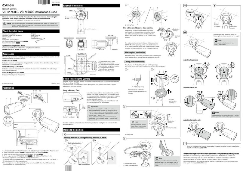 Canon VB-M740E User manual