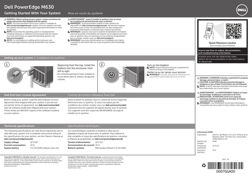 Dell PowerEdge M630 User manual