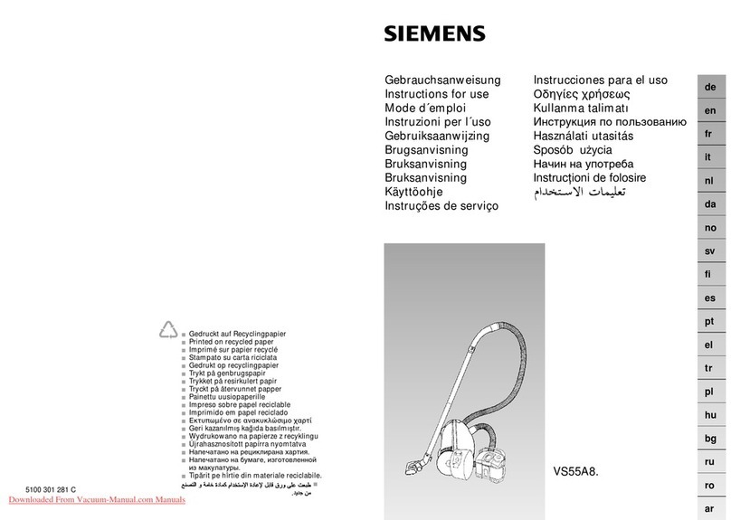 Siemens VS55A8 series User manual