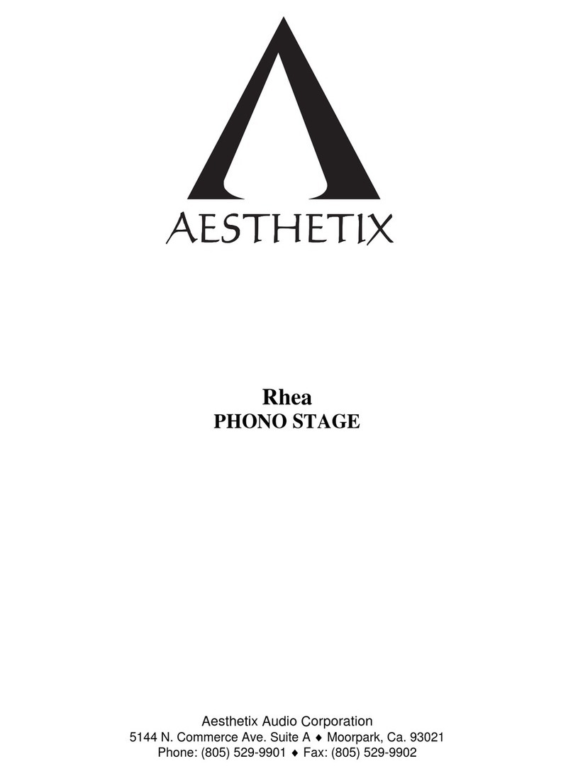 Aesthetix Rhea Operator's manual