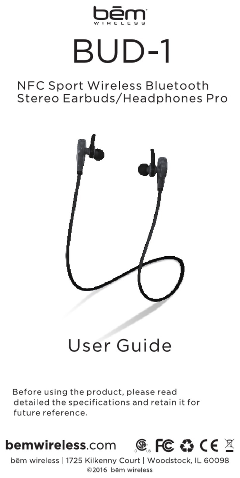 bem wireless BUD-1 user guide