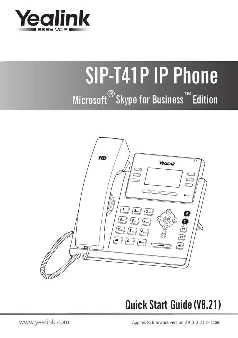 Yealink Yealink SIP-T41P User manual