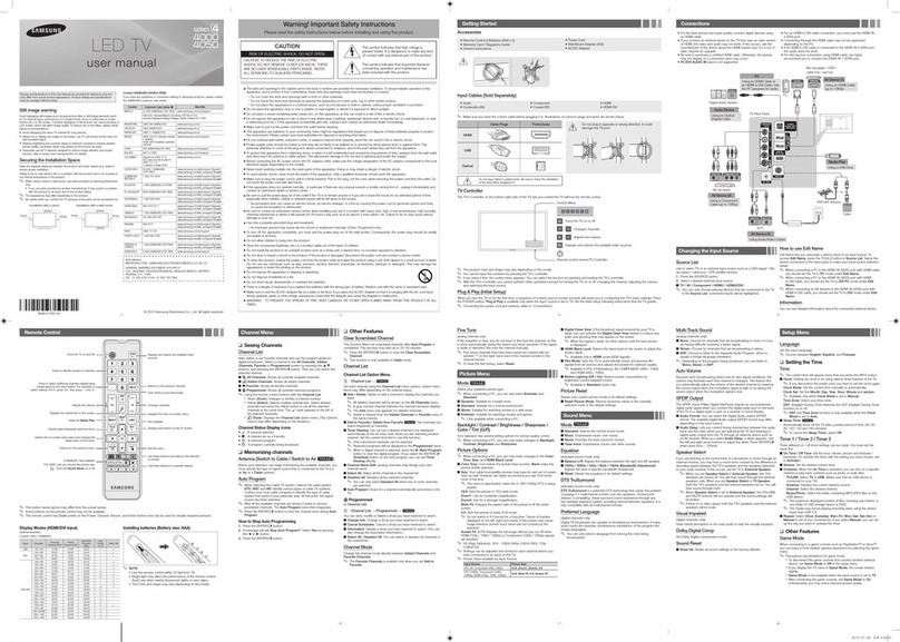 Samsung Series 4000 User manual