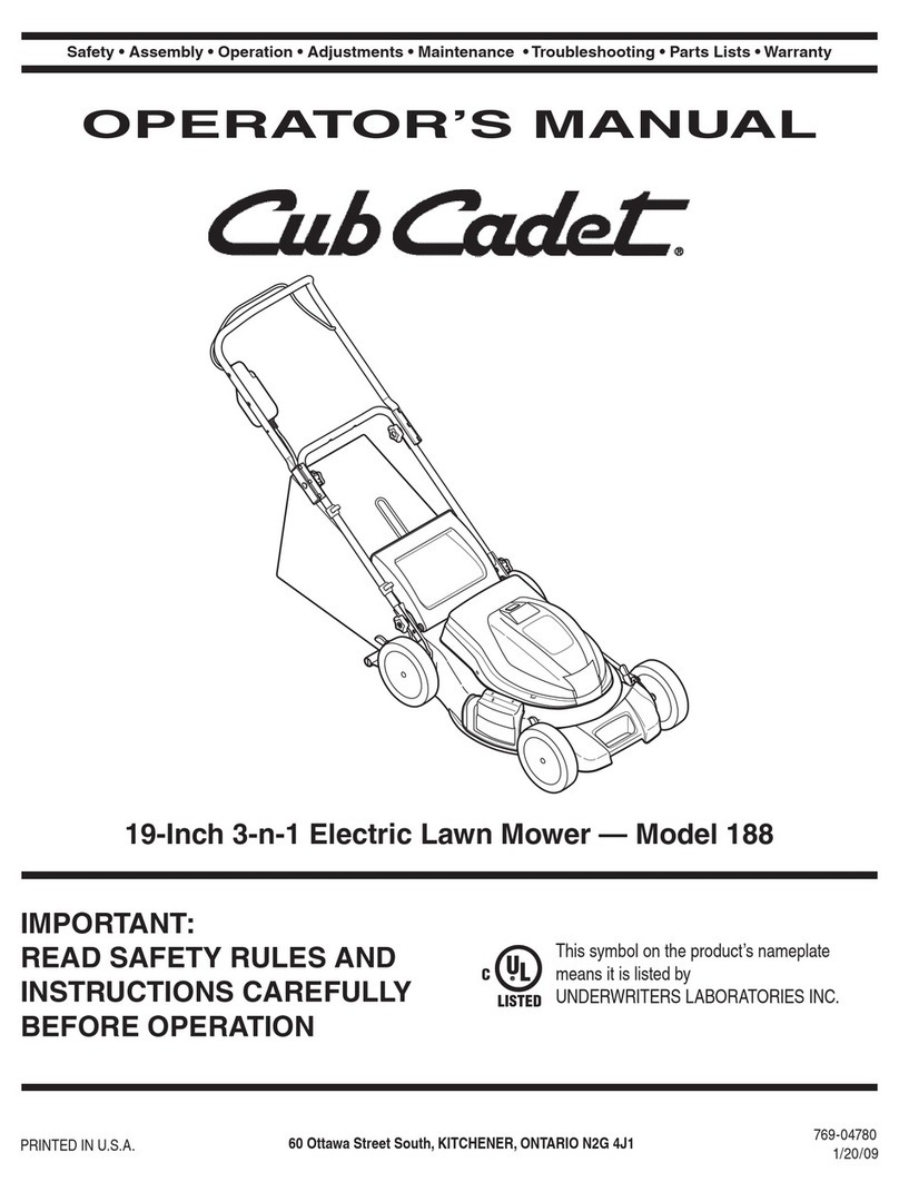 Cub Cadet 188 User manual