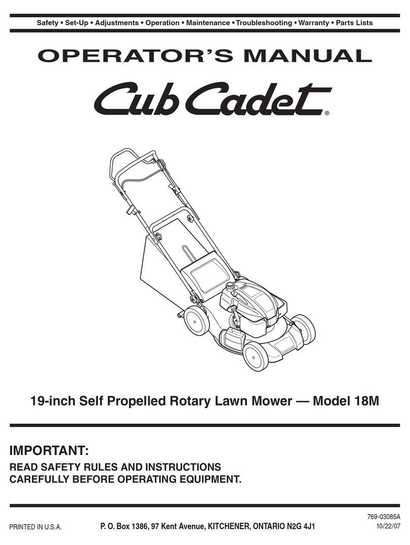 Cub Cadet 18M User manual Cub Cadet 18M User manual