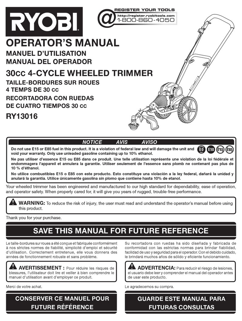 Ryobi RY13016 Operator's manual
