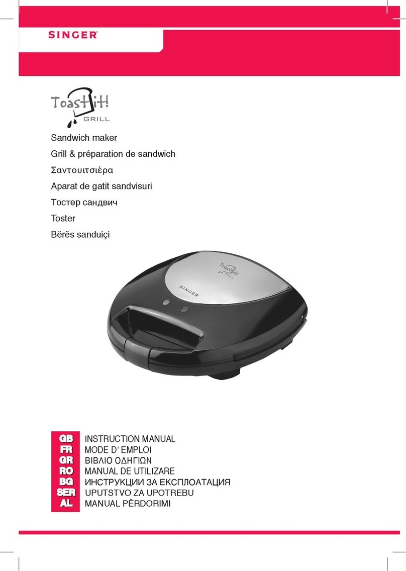 Singer TOAST IT! GRILL instruction manual
