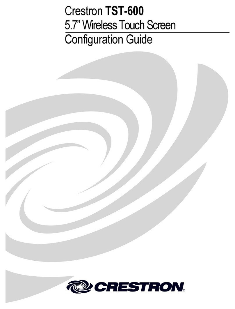 Crestron TST-600 User manual