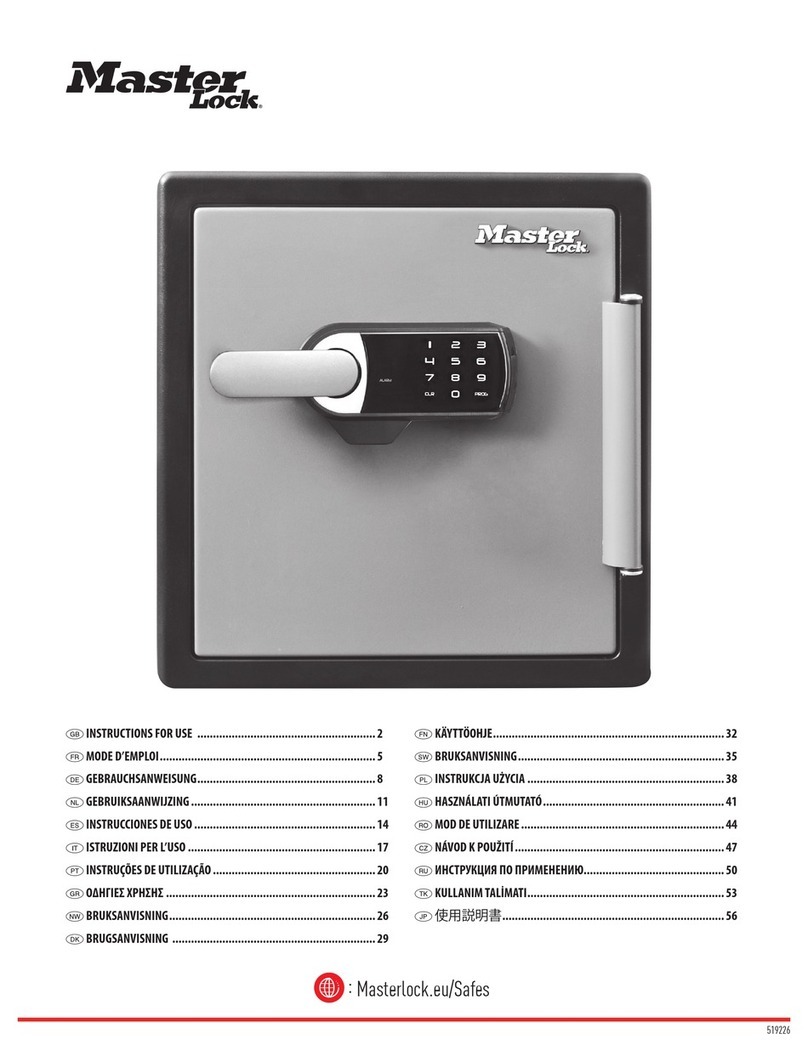 Masterlock LFW205TWC User manual