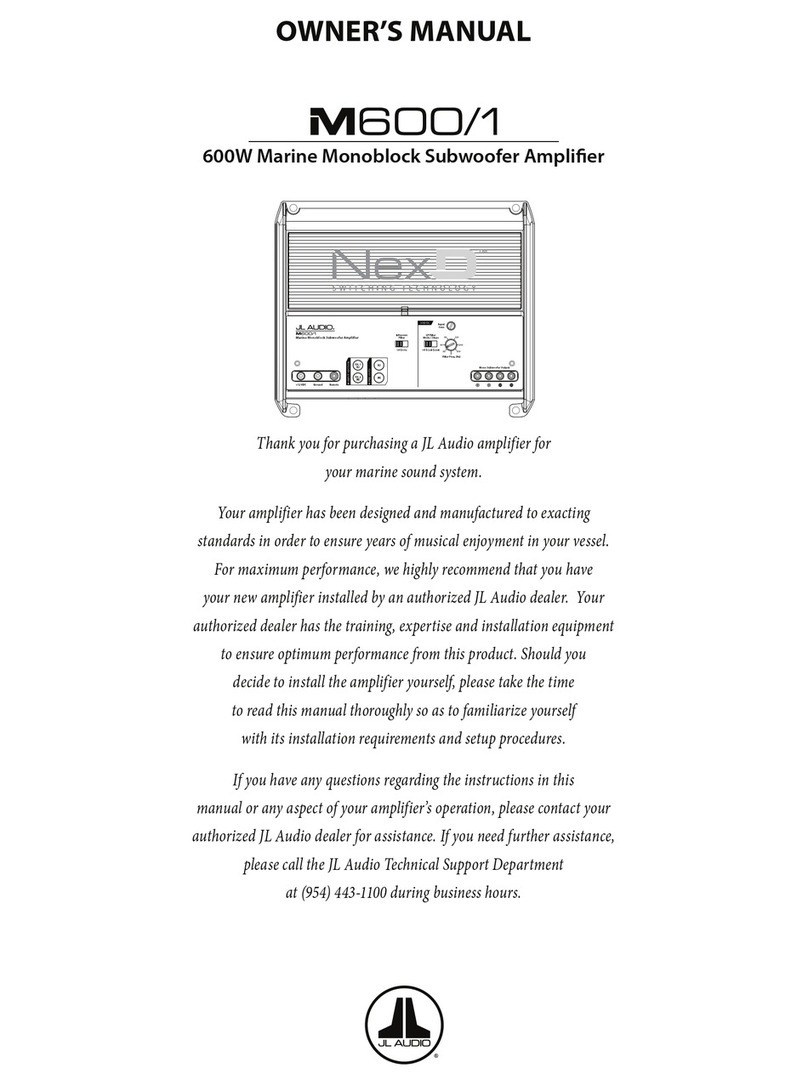 JL Audio M600/1 User manual