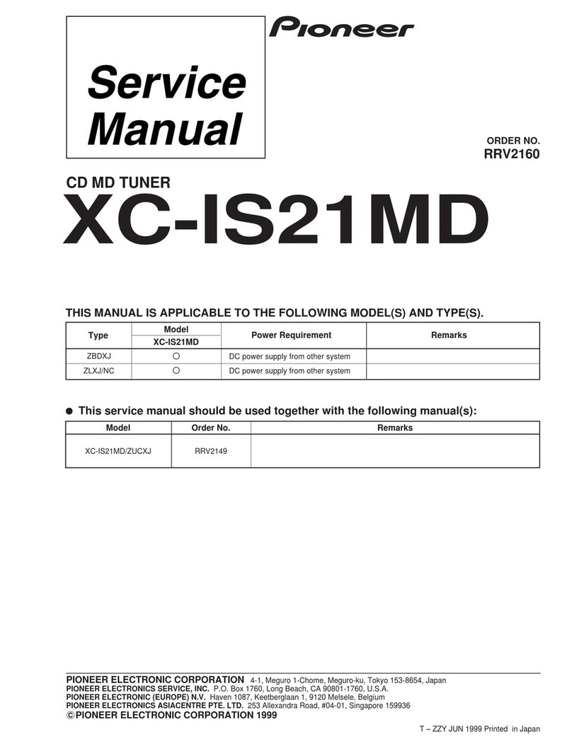 Pioneer XC-IS21MD User manual Pioneer XC-IS21MD User manual