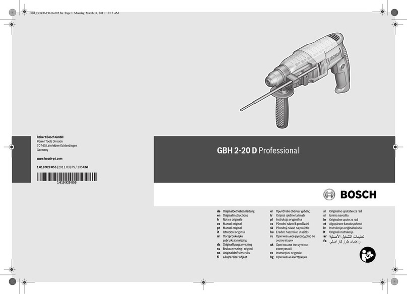 Bosch GBH 2-20 D Professional User manual