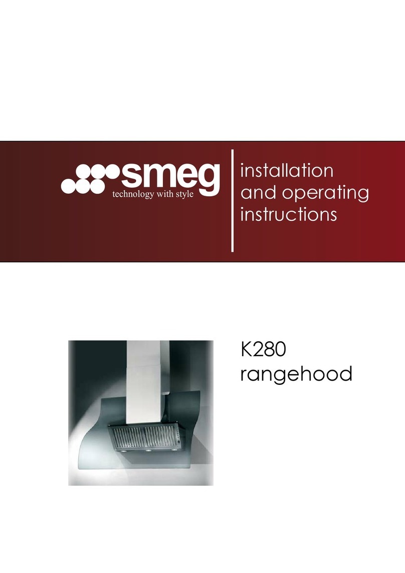 Smeg k280 Installation and operating instructions