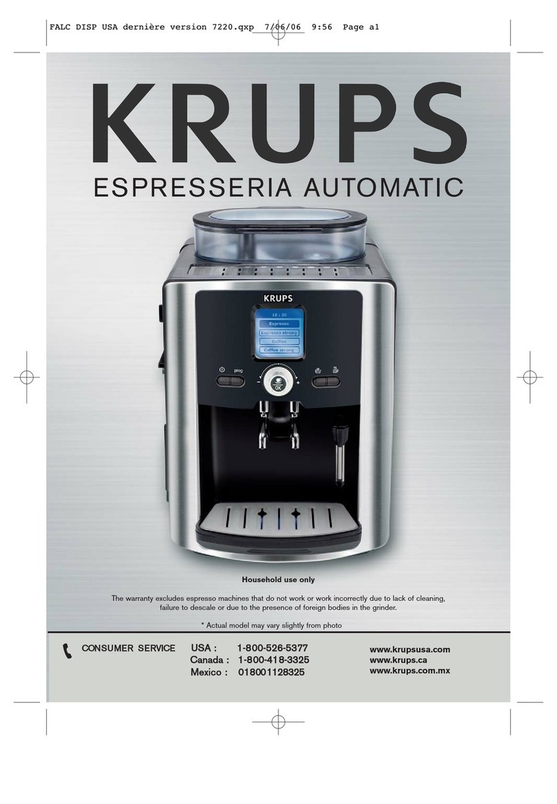 Krups xp7225 ESPRESSERIA AUTOMATIC User manual