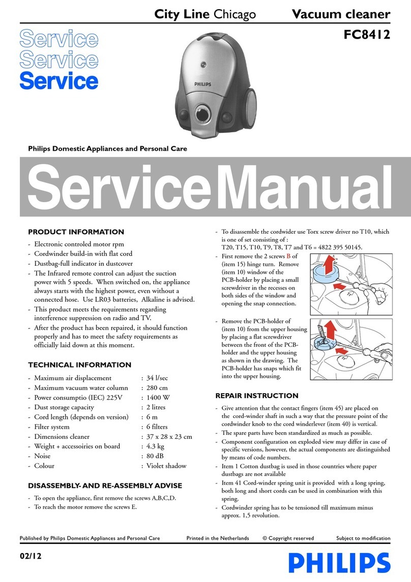 Philips FC8412 Service manual