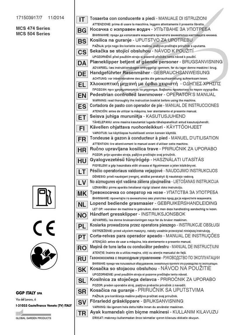 GGP ITALY MCS 474 Series User manual