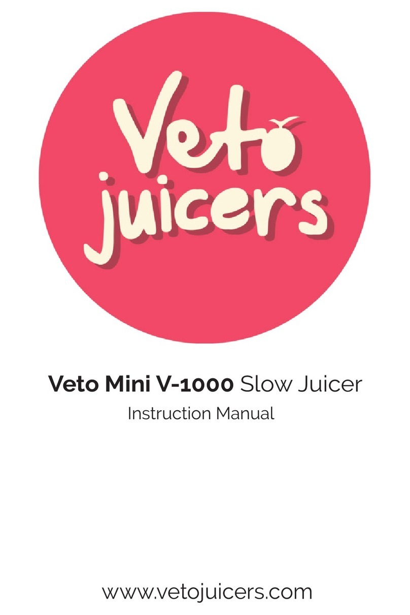 Veto Juicers Veto Mini V-1000 instruction manual