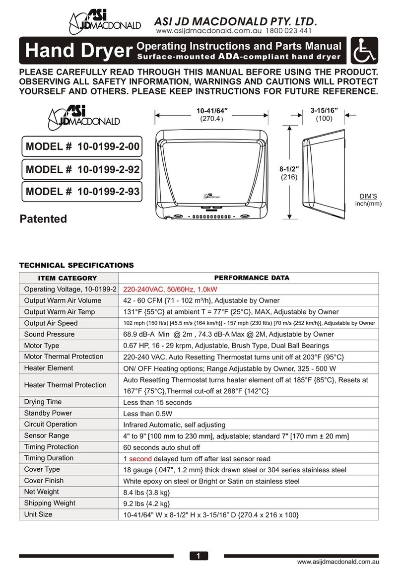 ASI JD MACDONALD 10-0199-2-00 Operating instructions and parts manual ASI JD MACDONALD 10-0199-2-00 Operating instructions and parts manual