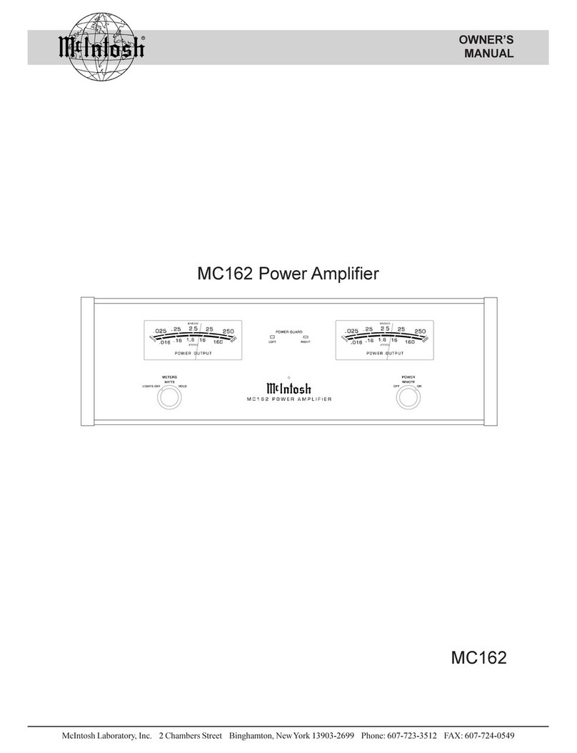 McIntosh MC162 User manual