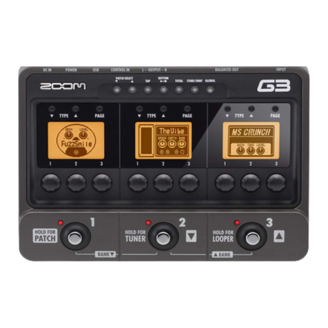Zoom G3 Operation manual