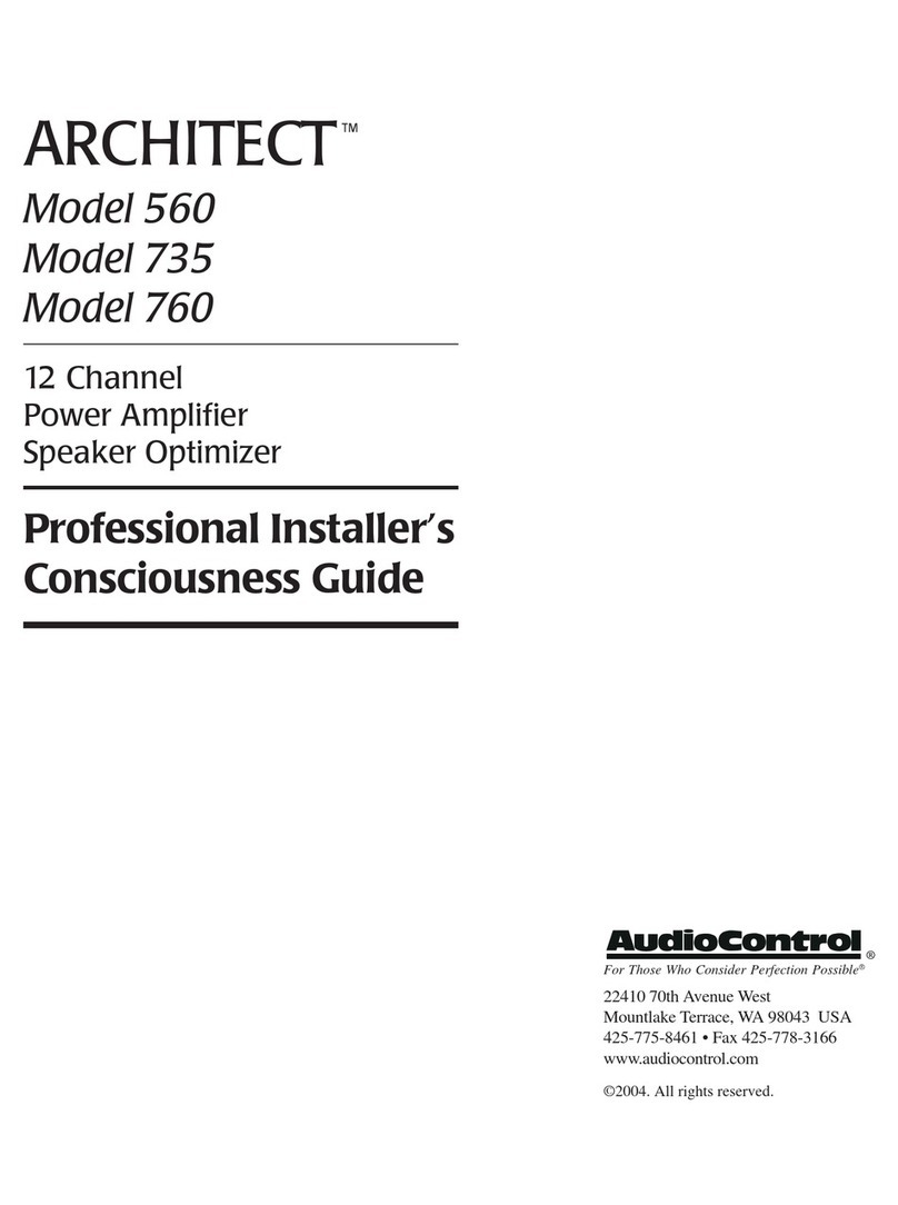 Audio Control Architect 560 User manual