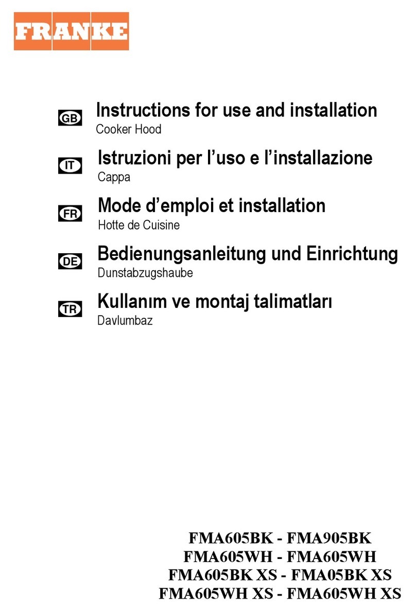 Franke FMA605BK Instructions for use and installation Franke FMA605BK Instructions for use and installation