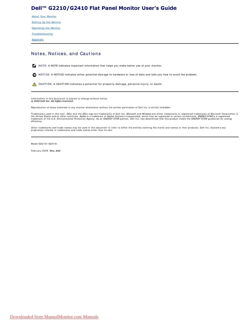 Dell G2210 User manual