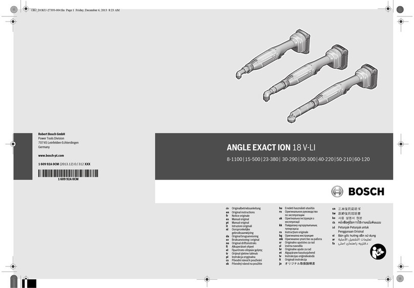 Bosch Exaction 18 V-LI 8-1100 User manual