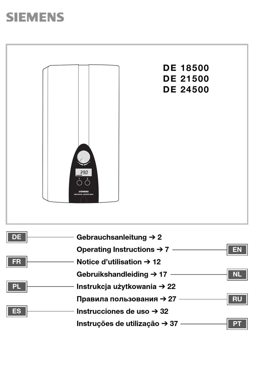 Siemens DE 18500 User manual