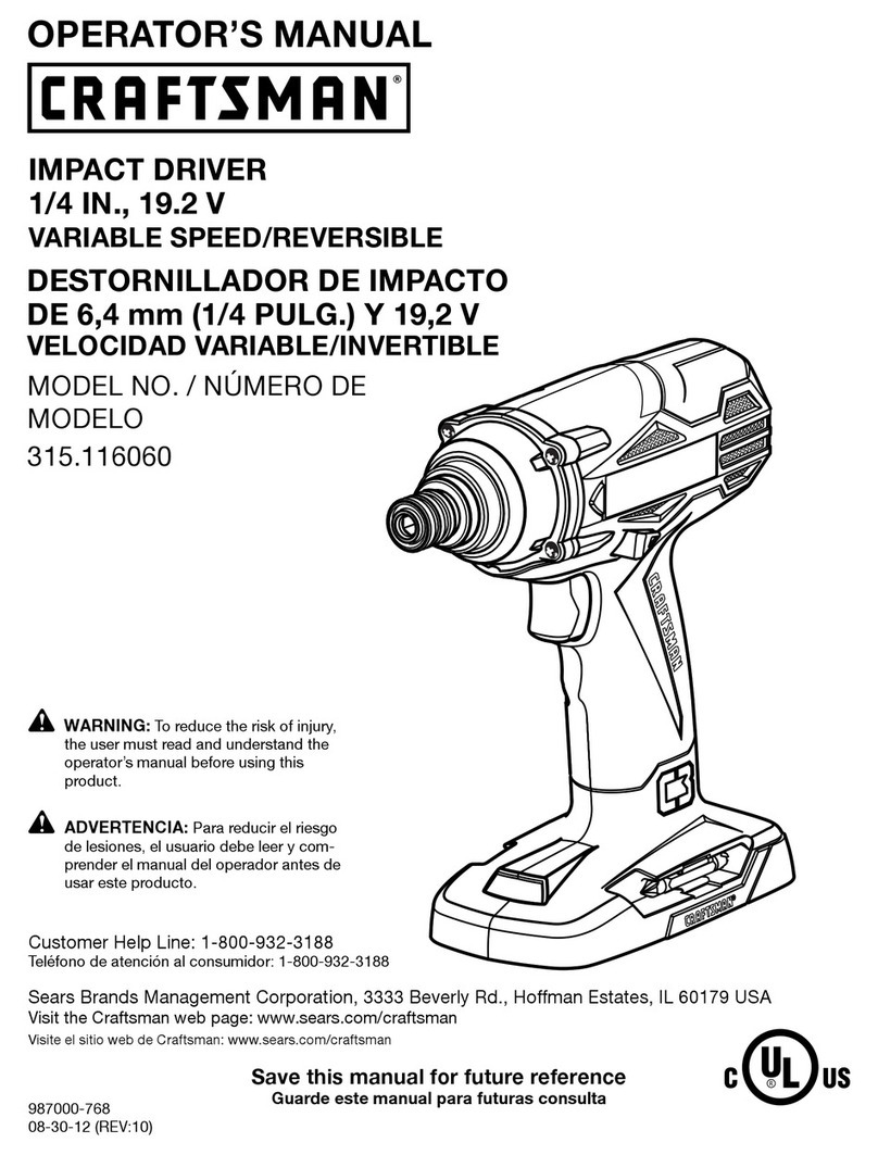 Craftsman 315.116060 User manual