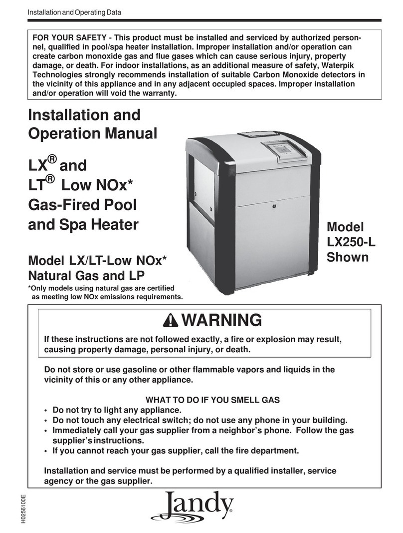 Jandy LX Installation and operation manual