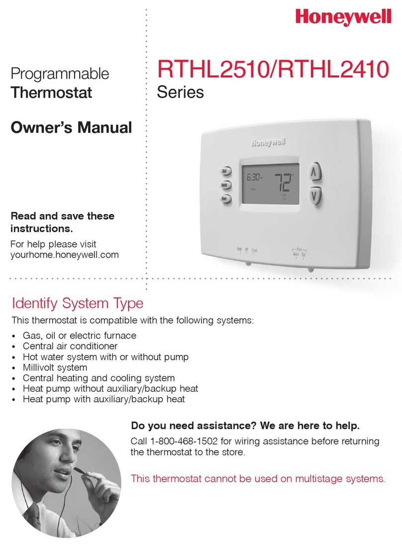 Honeywell RTHL2510 series User manual