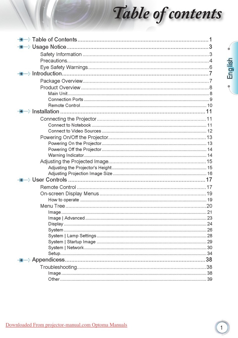 Optoma TH1060 user guide