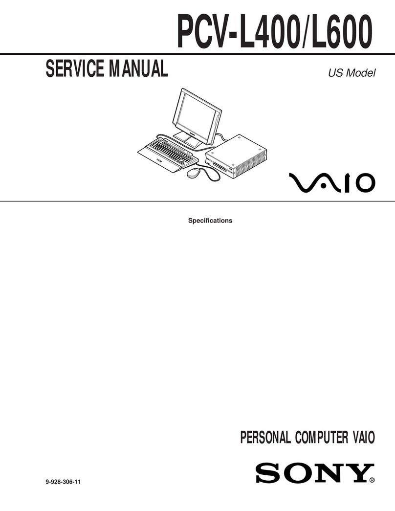 Sony PCV-L400 - Vaio Slimtop Computer User manual Sony PCV-L400 - Vaio Slimtop Computer User manual