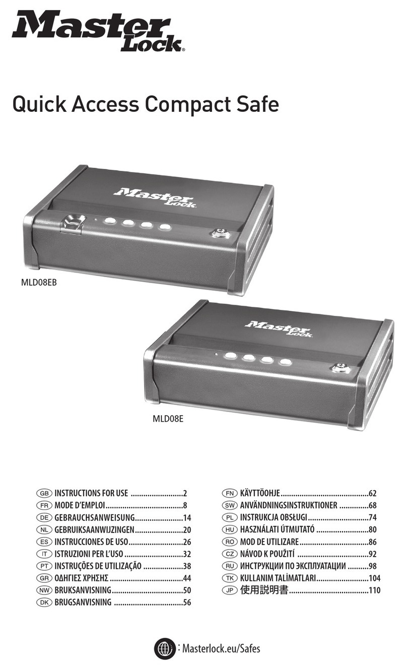 Masterlock MLD08E User manual