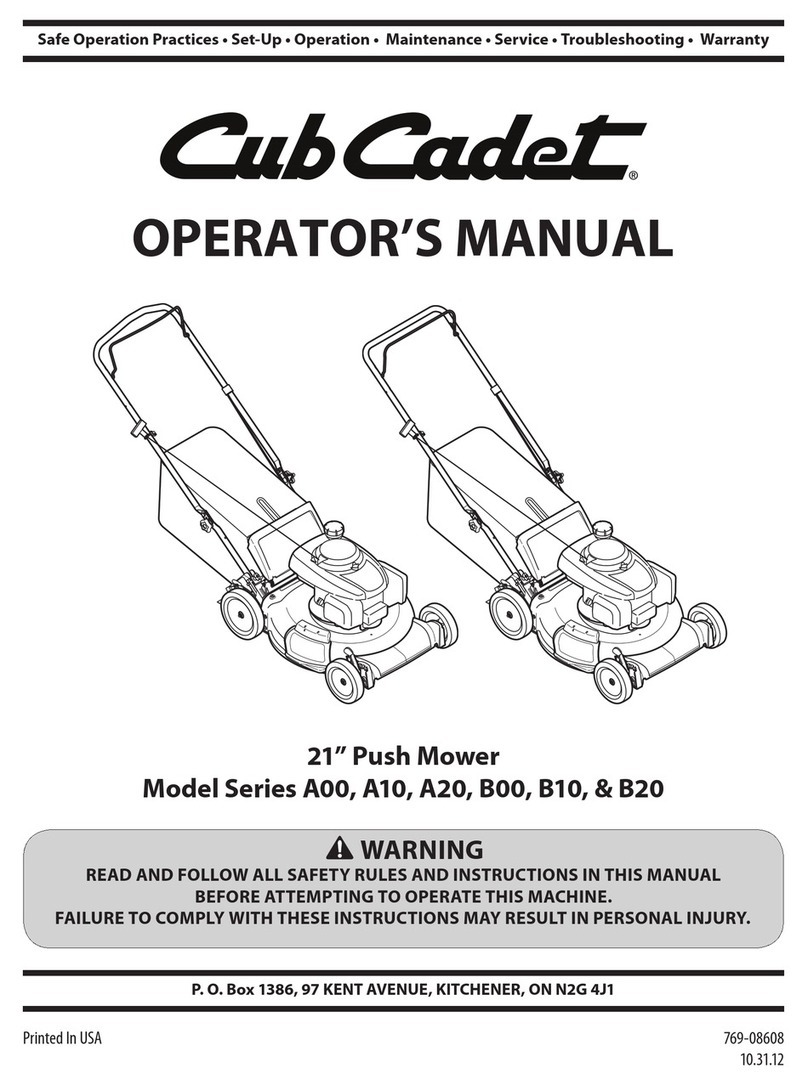 Cub Cadet A00 series User manual