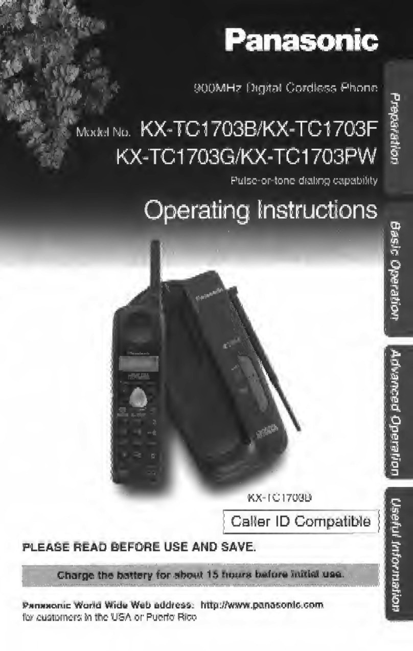 Panasonic KX-TC1703B operating instructions