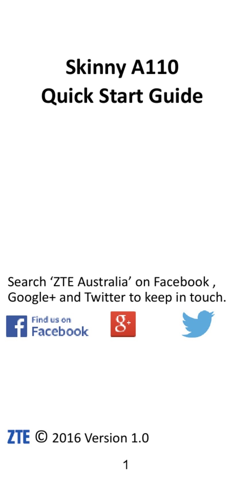 Zte A110 User manual