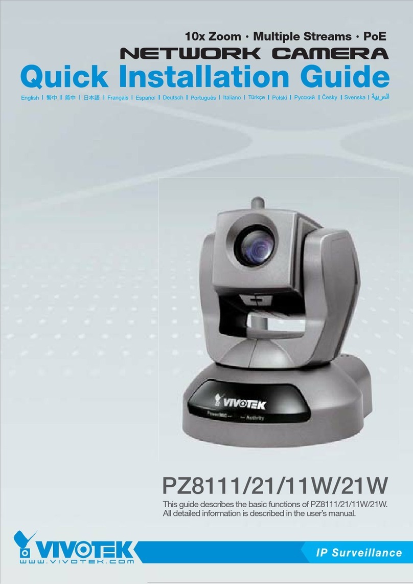 Vivotek PZ8111 Quick installation guide
