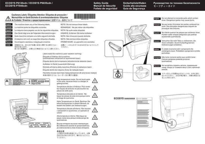 Ecosys P6130cdn Safety guide