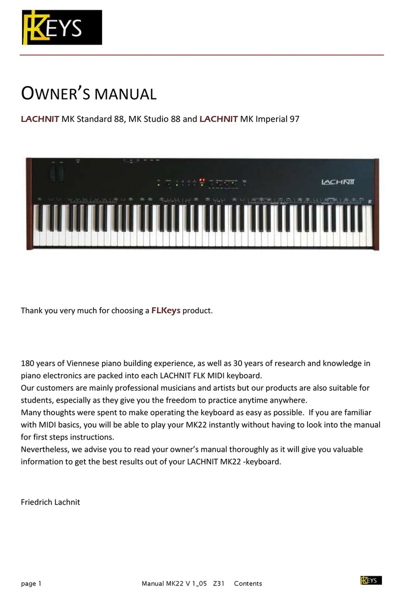 FLKeys LACHNIT MK Standard 88 owner's manual