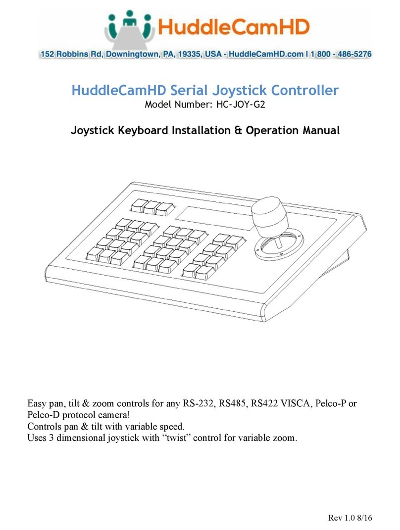 HuddleCamHD HC-JOY-G2 Installation & operation manual HuddleCamHD HC-JOY-G2 Installation & operation manual