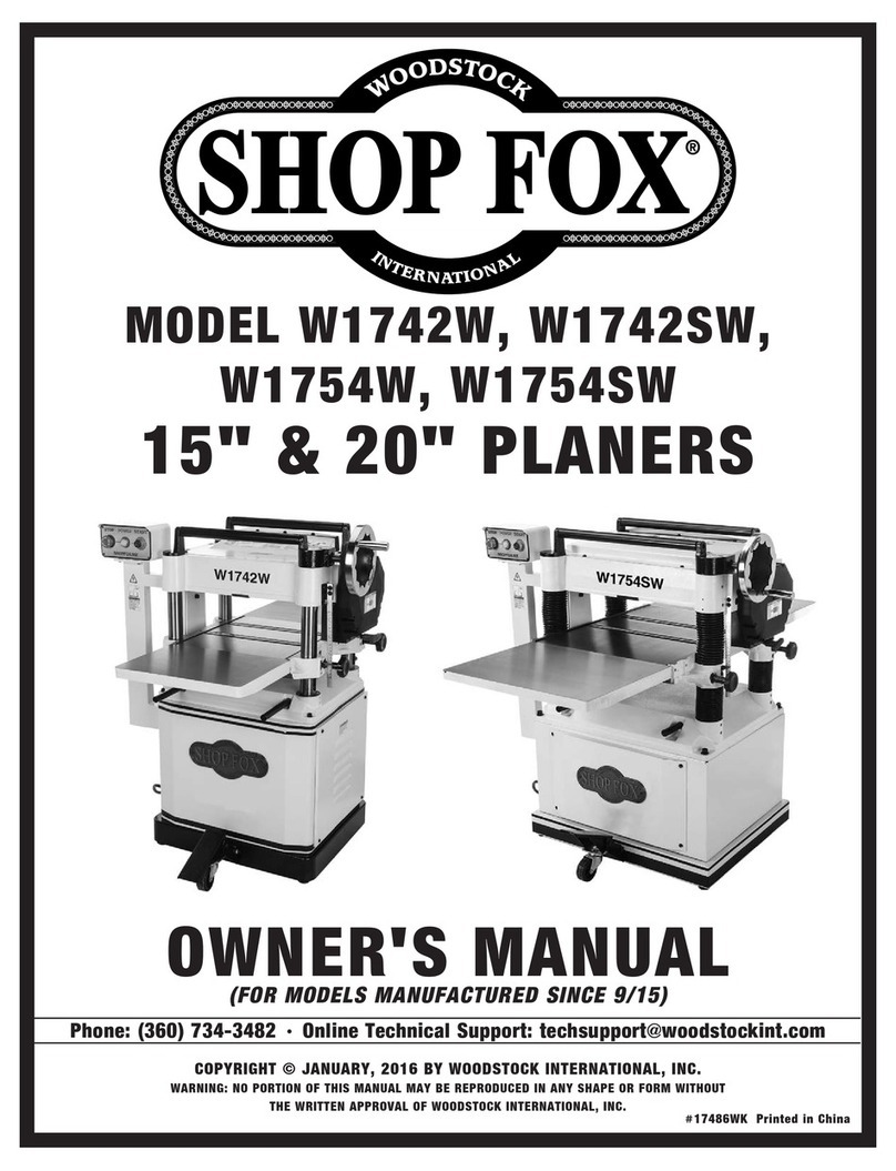 Shop fox W1742W owner's manual