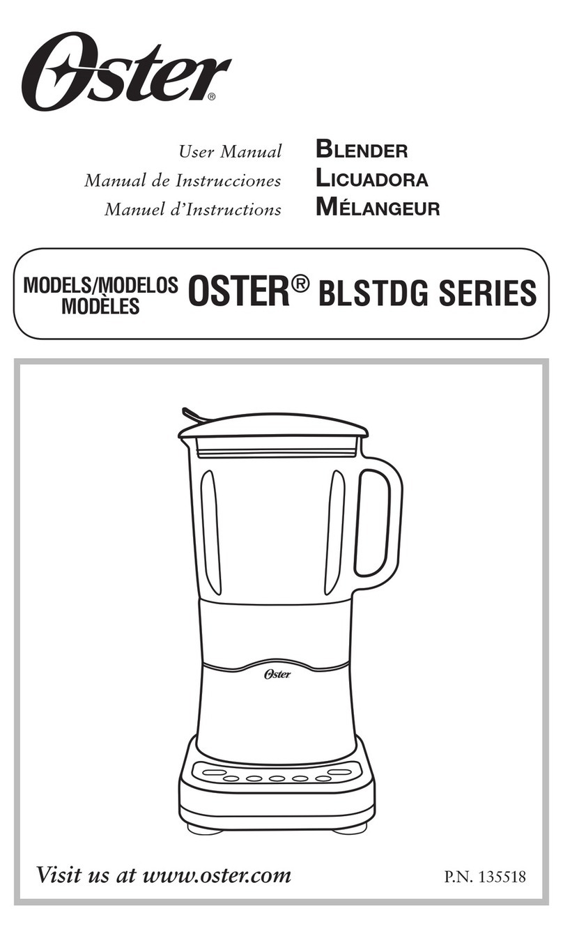 Oster BLSTDG SERIES user manual