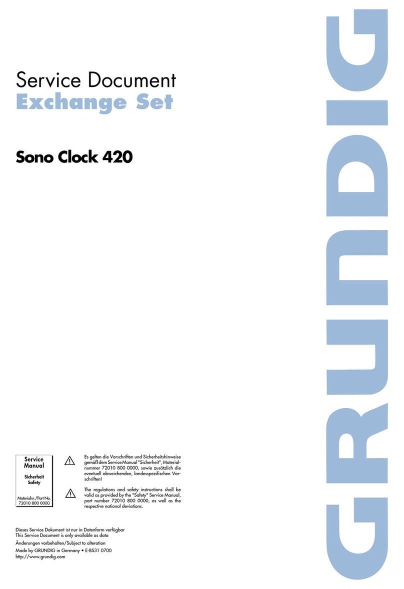 Grundig Sono Clock 420 Technical manual