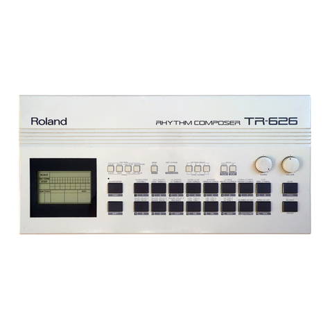 Roland TR-626 owner's manual
