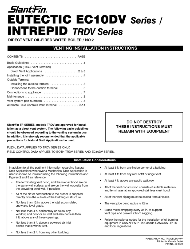 Slant/Fin VICTORY II VHS Series User manual